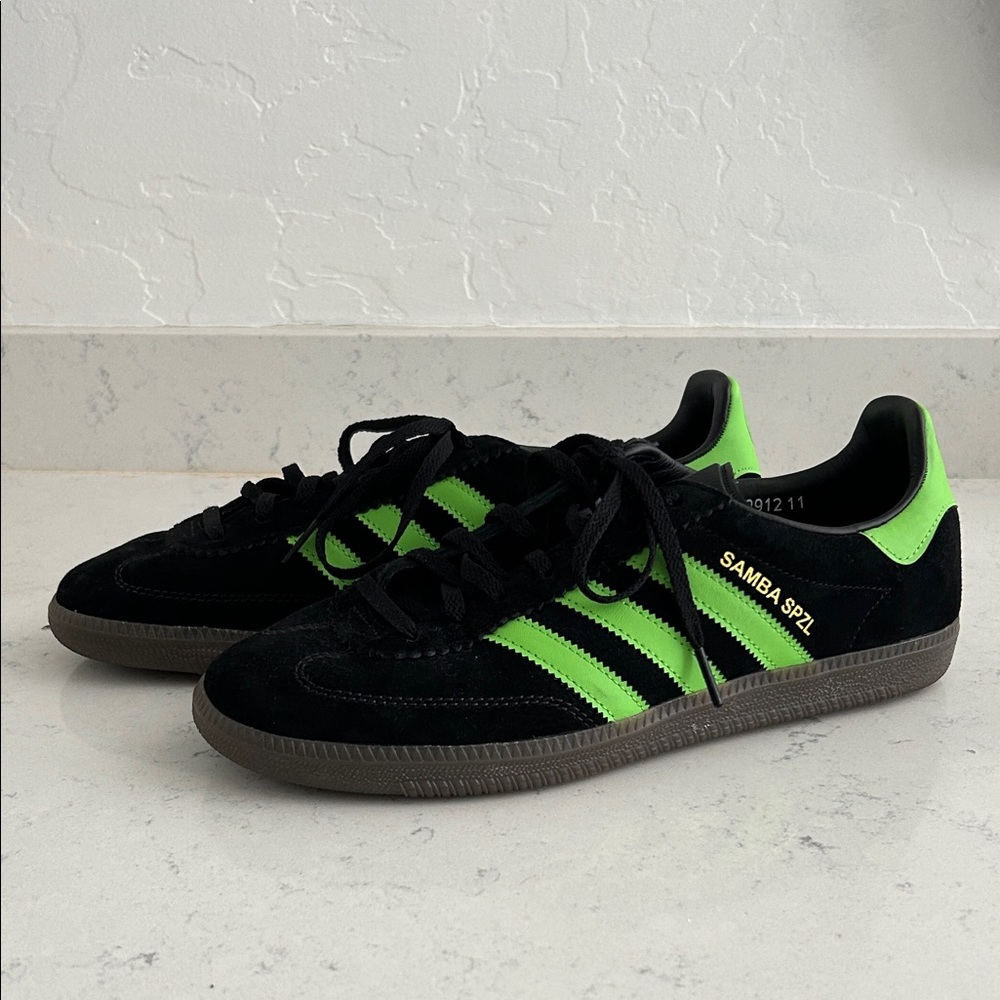 Adidas Originals Samba SPZL Black with Neon Green Accents